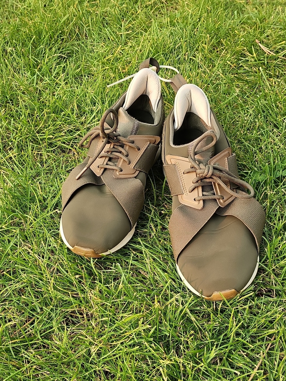 PUMA Muse Metal sneakers in the "Forest Night" (olive green) AA